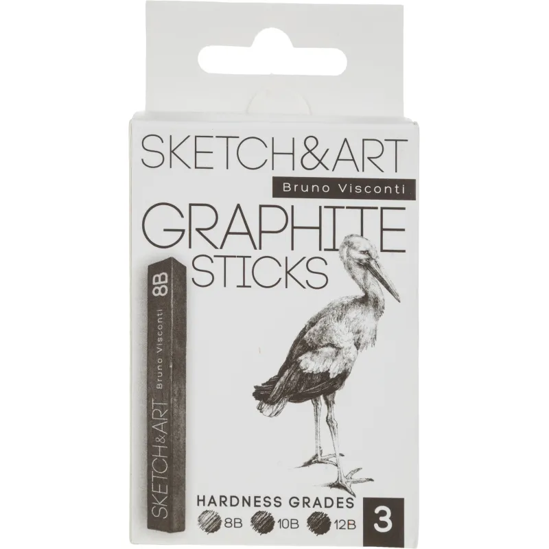 Набор графита прессованного SKETCH&ART 8B,10B,12B черный 3шт/наб 25-004 1797118