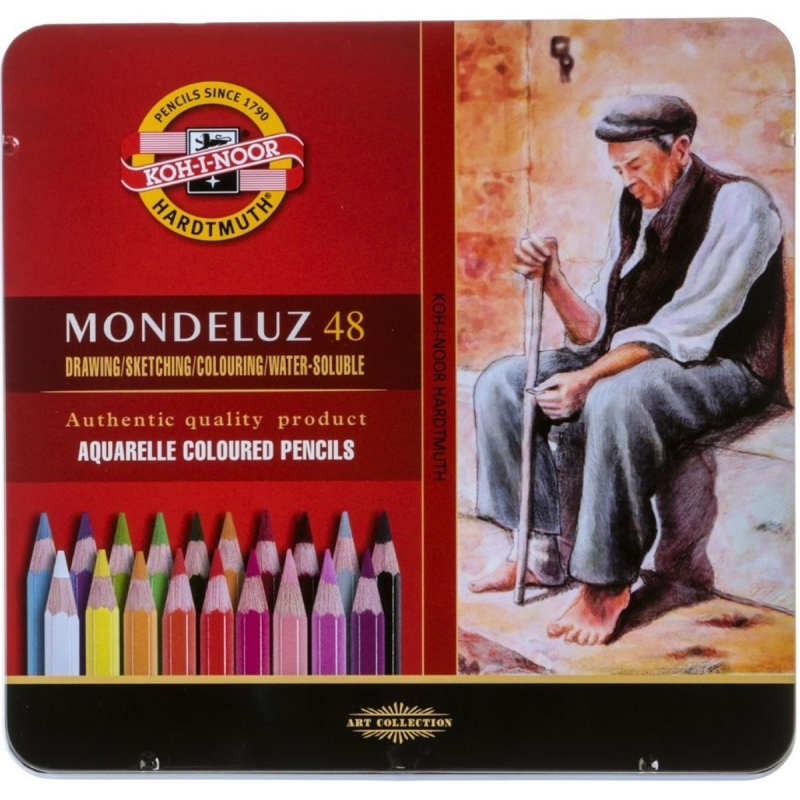 Карандаши акварельные цвет. Koh-I-Noor MonduluzOldMan 48цв/наб 3726048001PL 1545359