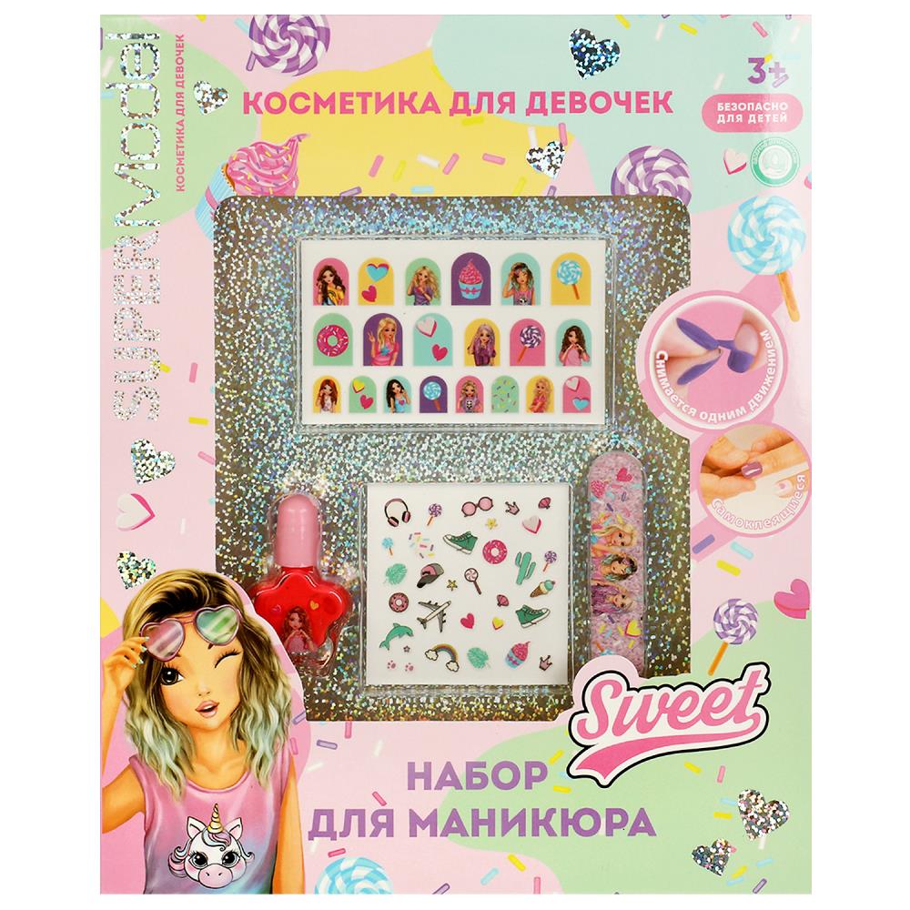 Косметика для девочек набор для маникюра: лак для ногтей, наклейки для ногтей МИЛАЯ ЛЕДИ 97921-TM-ML