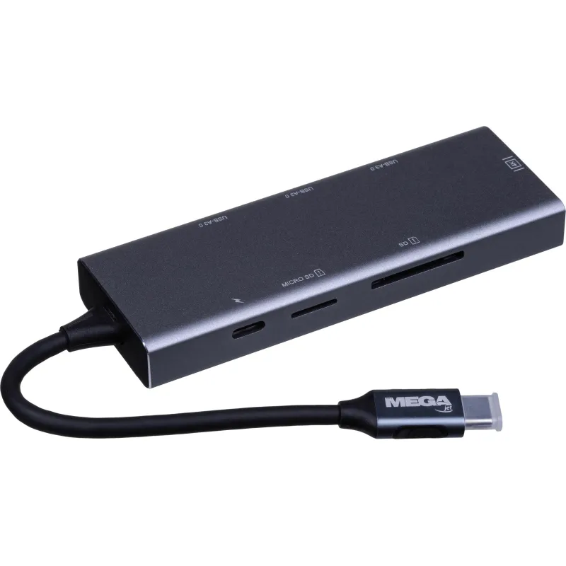 Разветвитель USB ProMega Jet HS002 USBх3/HDMIх1/microSDx1/TFcardx1/Серый 1853672 301007001895585