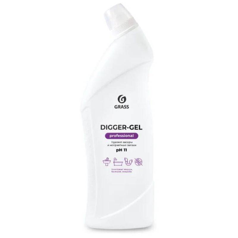Профхим д/прочистки труб и стоков, гель Grass/Digger-Gel PROF 1л 1313068