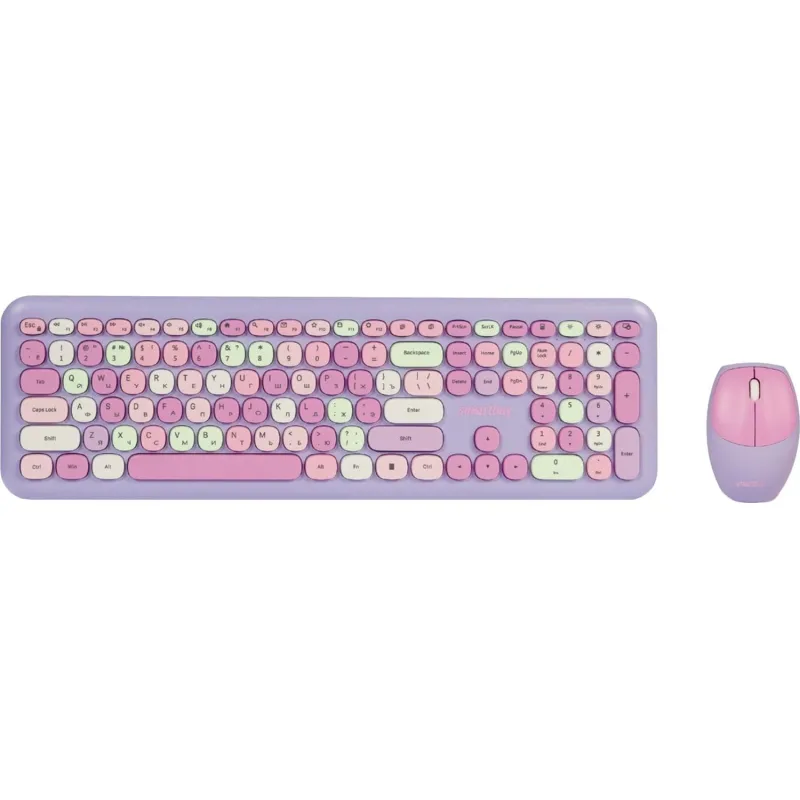 Набор клавиатура+мышь SmartBuy мультимедийный, фиолет (SBC-666395AG-V) 2001798
