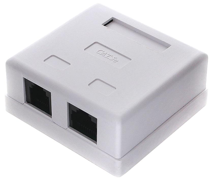 Розетка Cablexpert NA-TA/1 RJ45+RJ11 кат.5e UTP внешняя 2 порта 1124841