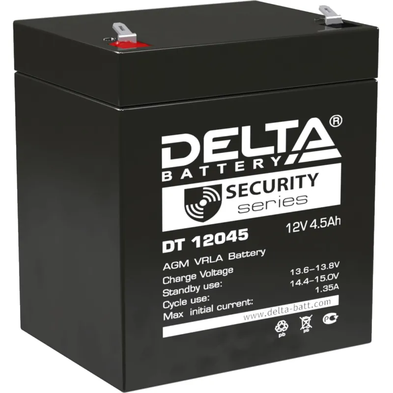 Батарея для ИБП Delta DT 12045 12В/4.5, F1 (90x70x101мм) 2245414 4614010040006