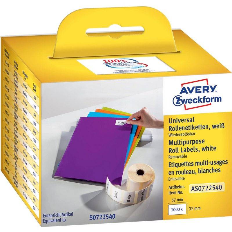 Этикет-лента Avery Zweckform AS0722540 57x32мм 1000шт для DYMO 770577
