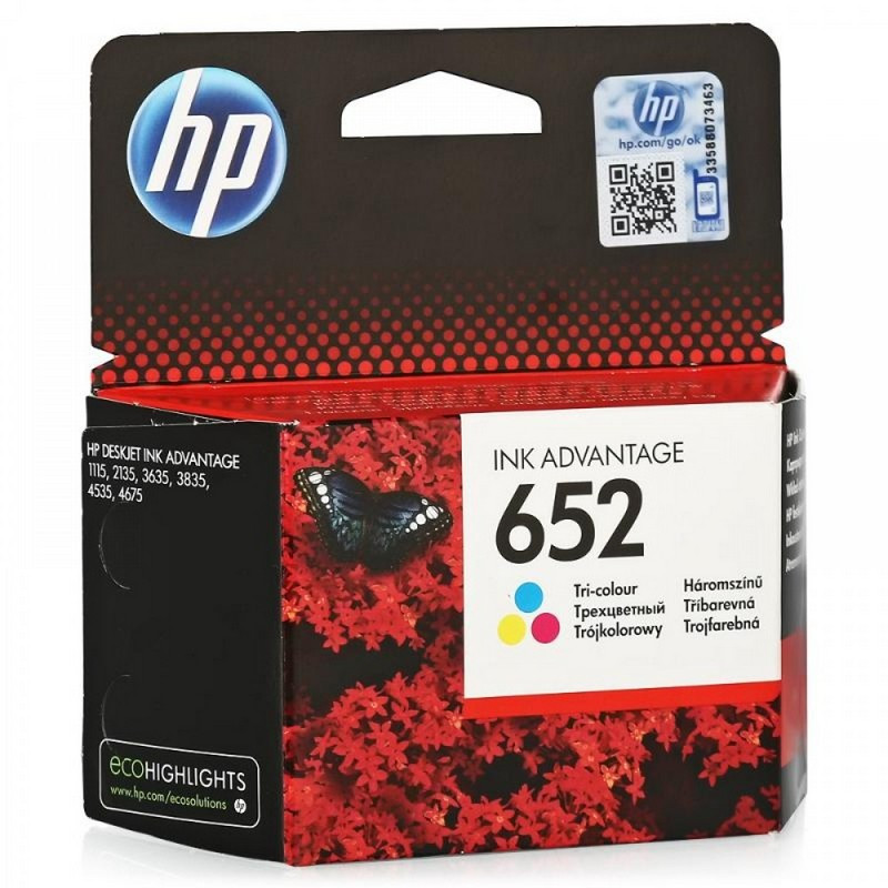 Картридж струйный HP 652 F6V24AE CMY цв. для DJ2135/3635/3835 508011
