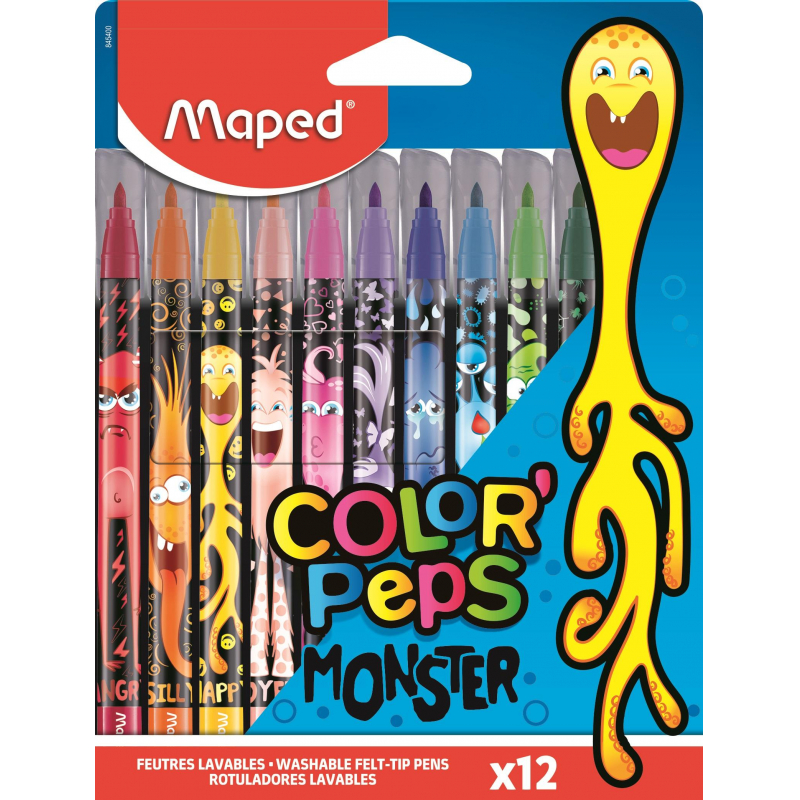 Фломастеры COLORPEPS MONSTER 12 цв. 845400 Maped 1433052