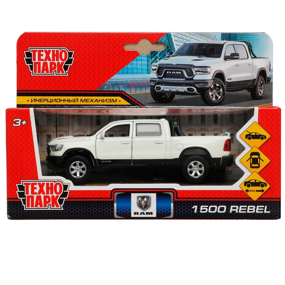 Машина металл Додж Рам 1500 Ребель, 13 см, белый, Технопарк RAM1500-13-WH