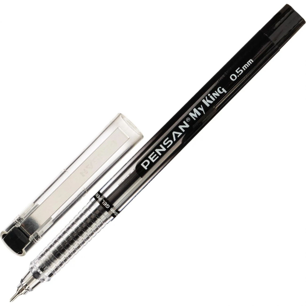 Ручка гелевая неавтомат. MY-KING GEL PEN METAL CLIP 0,5мм, черный Pensan 2337774 6405 black