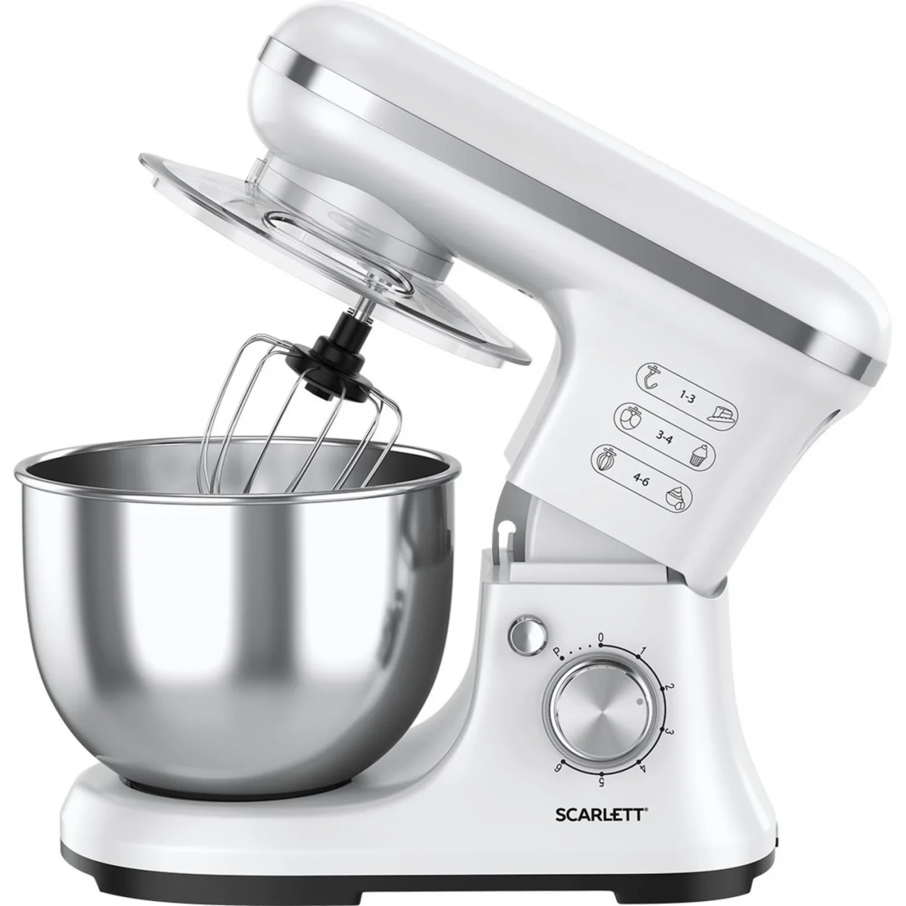 Миксер SCARLETT SC-SM10S50, планетарный, 1400Вт, белый 2081866