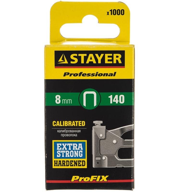 Скобы для степлера закал. тип 140, 8мм, 1000 шт STAYER 31610-08 201895