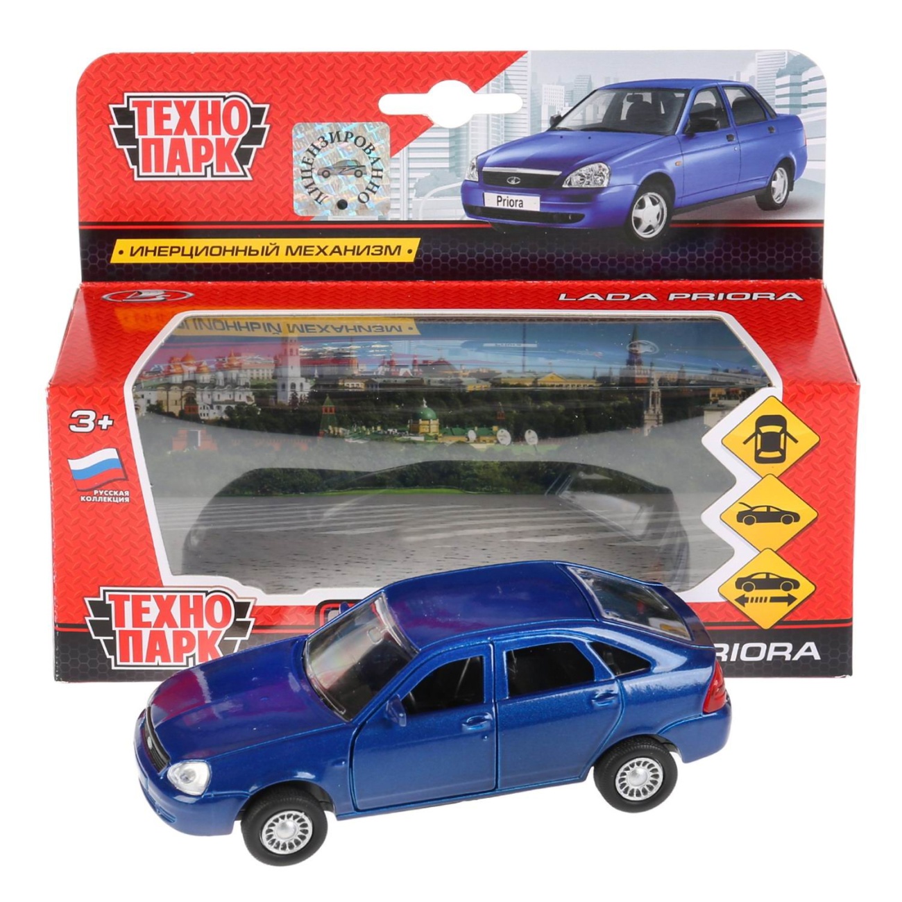 Машина Технопарк LADA PRIORA Хэтчбек Синий 12 см SB-18-22-LP(BU)WB