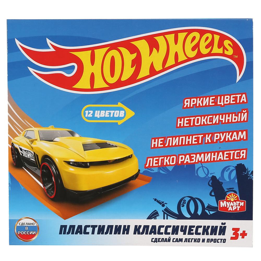 Пластилин классический Хот Вилс 12 цв (180 г) MultiArt MODCLAY-12-180G-HW