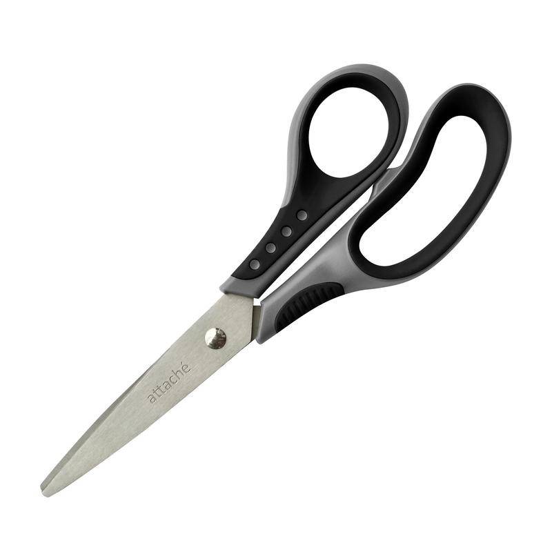 Ножницы Attache Graphite 195 мм с пласт.прорез.анатом.руч.чёр./сер.цв 880872