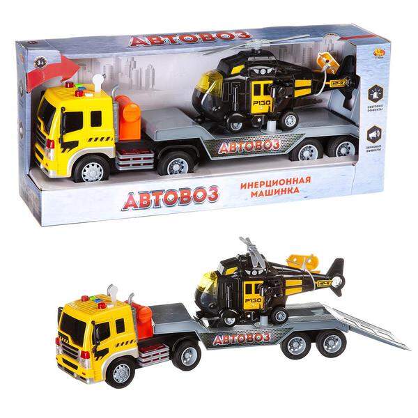 Спецтехника "Автовоз инерционный" 1:16, световые и звуковые эффекты Abtoys C-00344