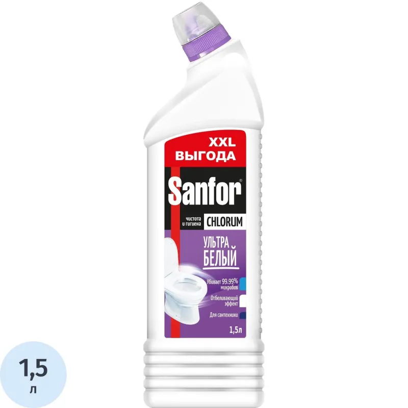 Средство для сантехники SANFOR Chlorum, 1,5 л Санфор 2141671 22371