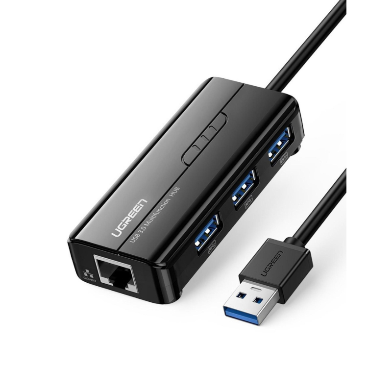 Разветвитель USB Ugreen 4 в 1. 3 x USB 3.0. RJ45 (20265) 1916690