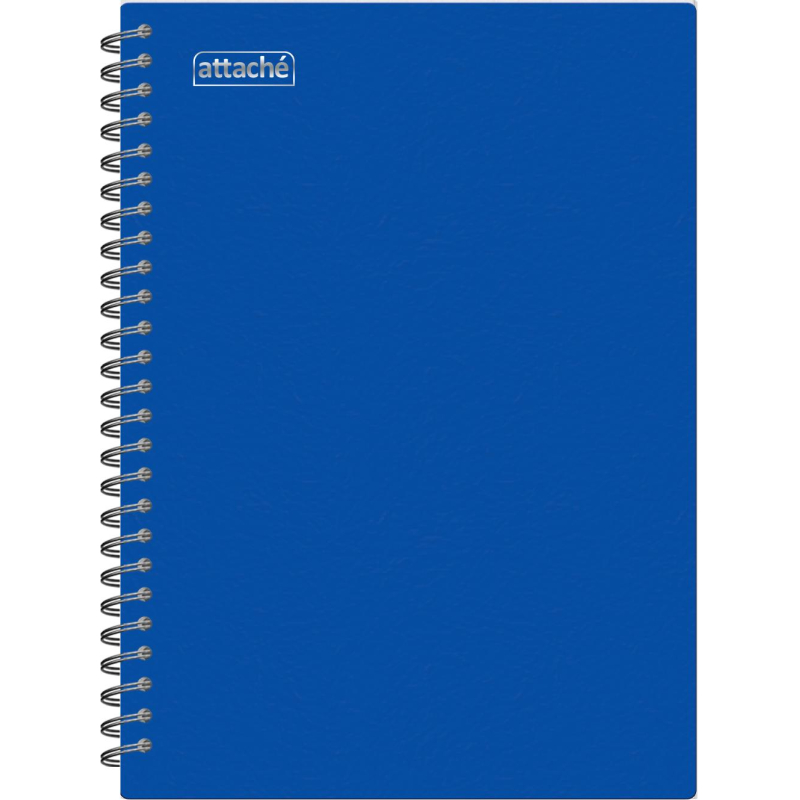 Бизнес-тетрадь А4,120л,гребень,обл.пластик,клетка, Attache Plastic, синий 1516761