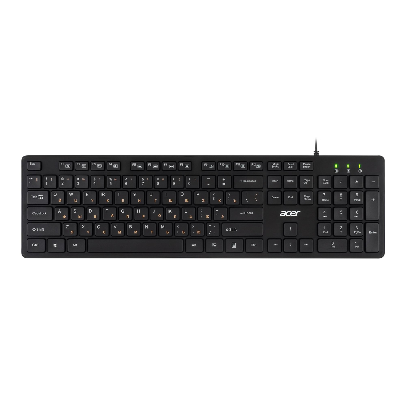 Клавиатура Acer OKW122 черный USB (ZL.KBDEE.00C) 1802646