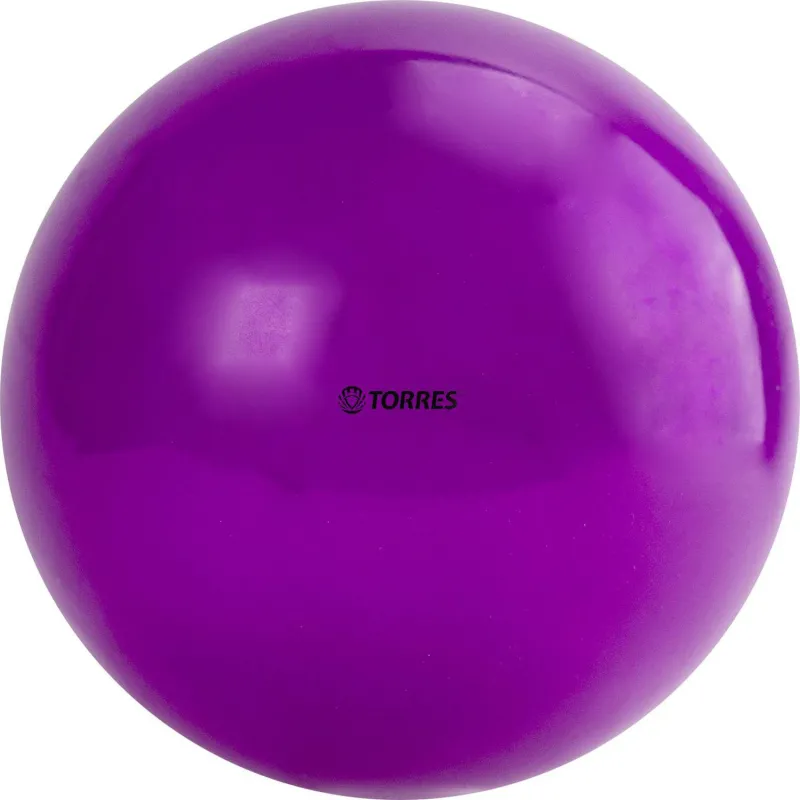 Мяч для художественной гимнастики однотонный TORRES, AG-15-05 ПВХ, фиол 2009695
