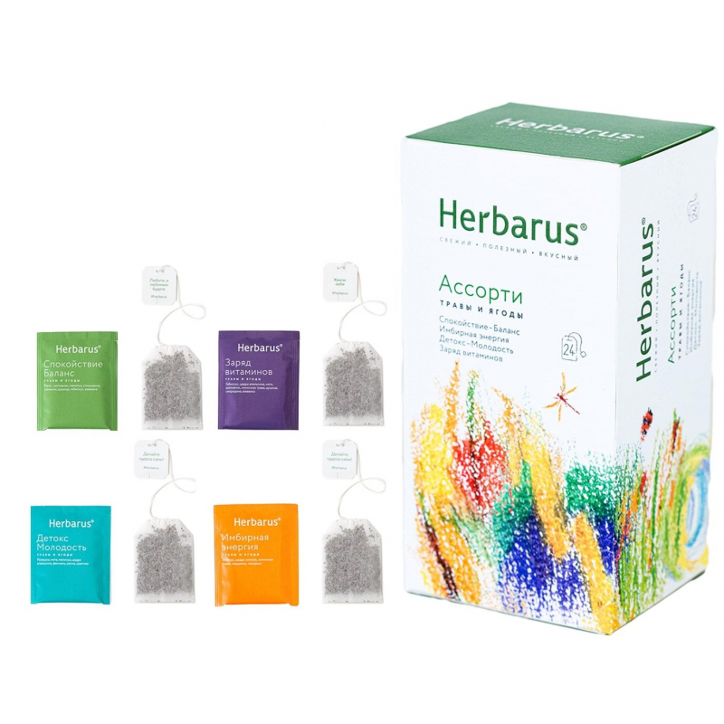 Чай напиток Herbarus, в асс. 24пак 1289701