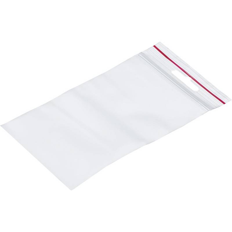 Пакет с замком (Zip Lock) с европодвесом 8 х 12 см, 60 мкм, 100 шт/уп 1218112