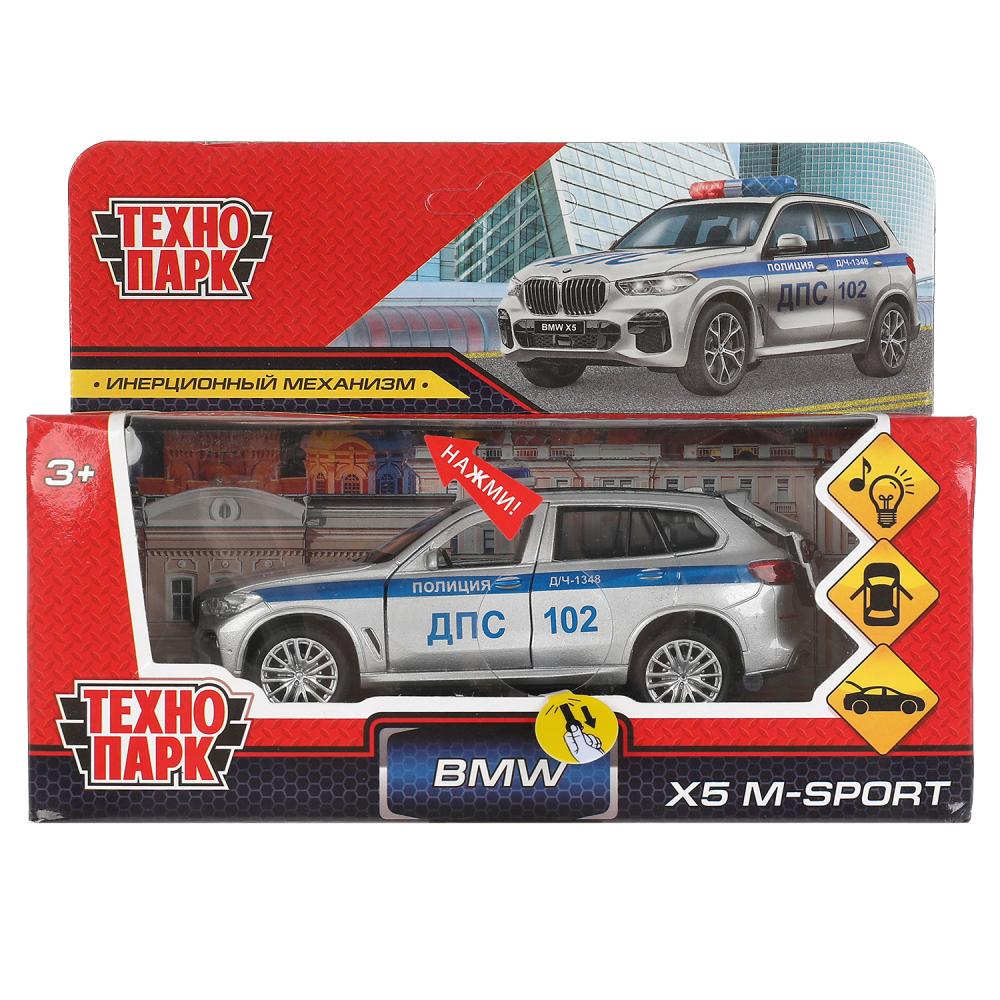 Машина металлическая свет-звук Bmw X5 M-Sport Полиция, 12 см. Технопарк X5-12SLPOL-SR