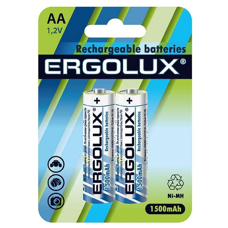Аккумулятор Ergolux AA-1500mAh Ni-Mh 2шт/бл(NHAA1500BL2,1.2В)(12975) 1840417