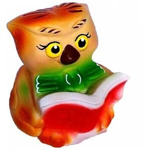 Сова-учитель 10 см, резиновая игрушка ПВХ Кудесники СИ-456