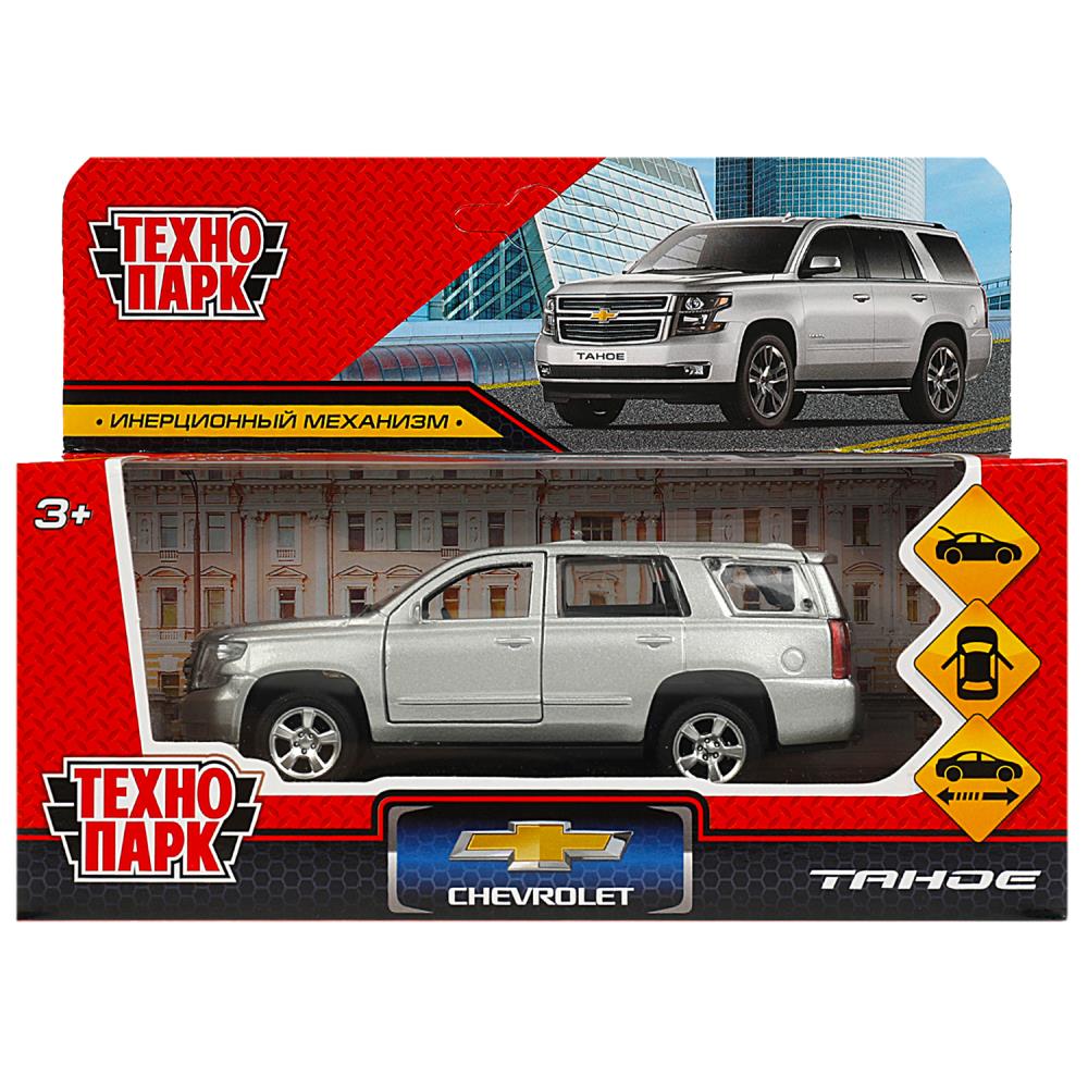 Машина металлическая Шевроле Тахо 12 см. серебристый Технопарк TAHOE-12-SR