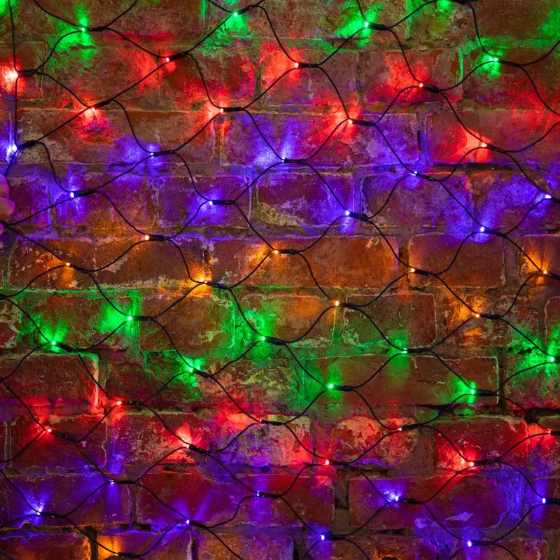 Гирлянда светодиодная Сеть 160 LED 1х1,5м, черный ПВХ, Мультиколор 215-119 Neon-Night 1029700