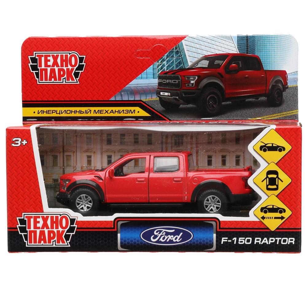 Машина металл Форд F150 Раптор, 12 см, красный, Технопарк F150RAP-12-RD