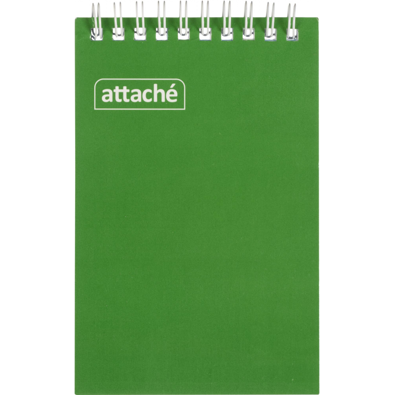 Блокнот на спирали А6 60л. Attache,т.-зеленый, блок 60г, обложка 215г 1441823