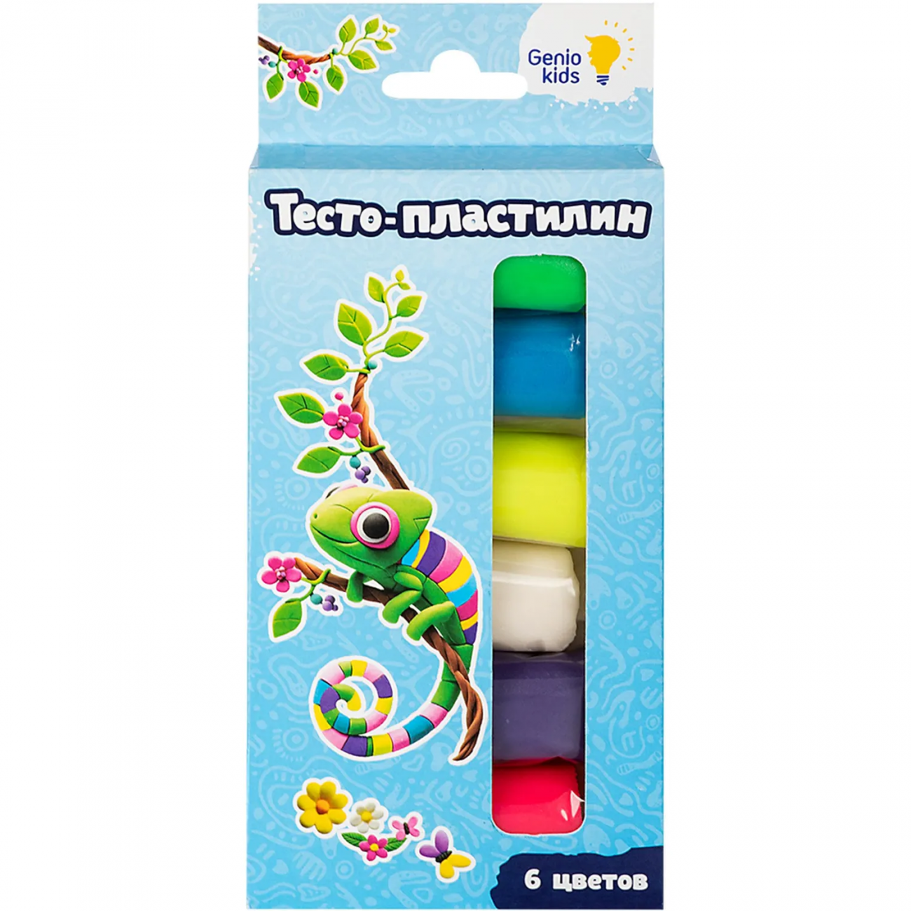 Набор д/лепки детский Тесто-пластилин 6 цветов TA1090 Genio Kids 2295812