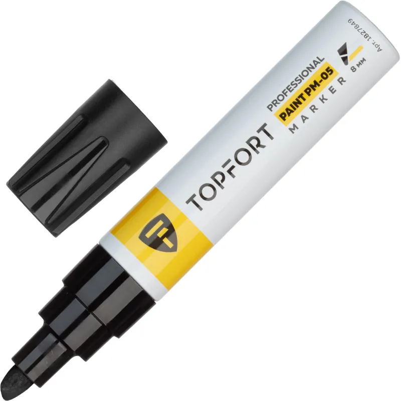 Маркер лаковый TOPFORT Paint 8 мм черный 1827849 ZP2502