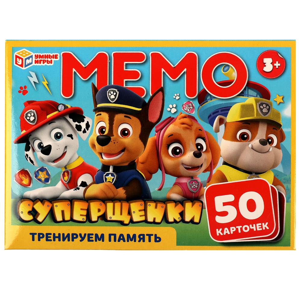 Игра мемо Тренируем память Суперщенки, 50 карточек Умные игры 4650250540304