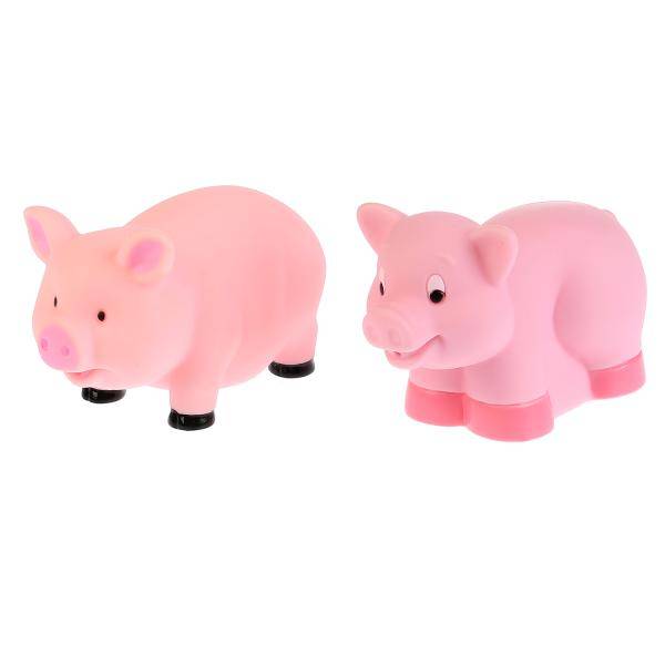 Игрушки пластизоль для купания: Свинки (Выс. 6 см. и 5 см.) Играем вместе LXB104-410