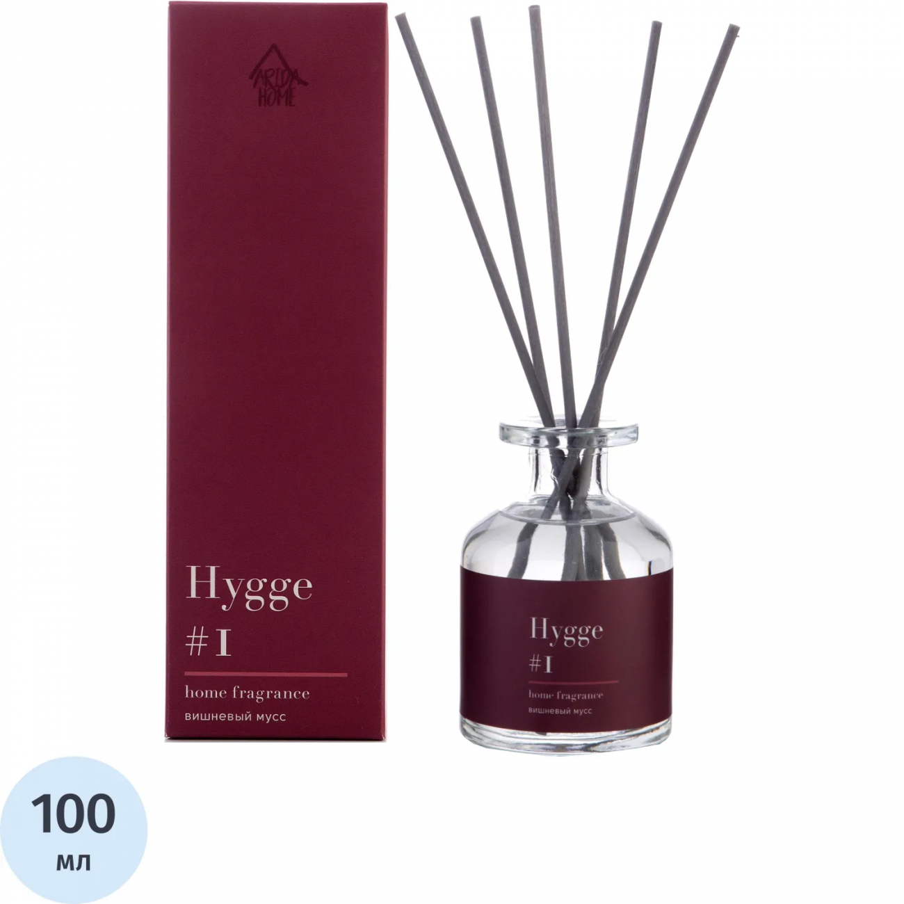 Аромадиффузор Аромат д/дома Hygge 1 Вишневый мусс 100 мл, АР 100-045 Arida Home 2285534