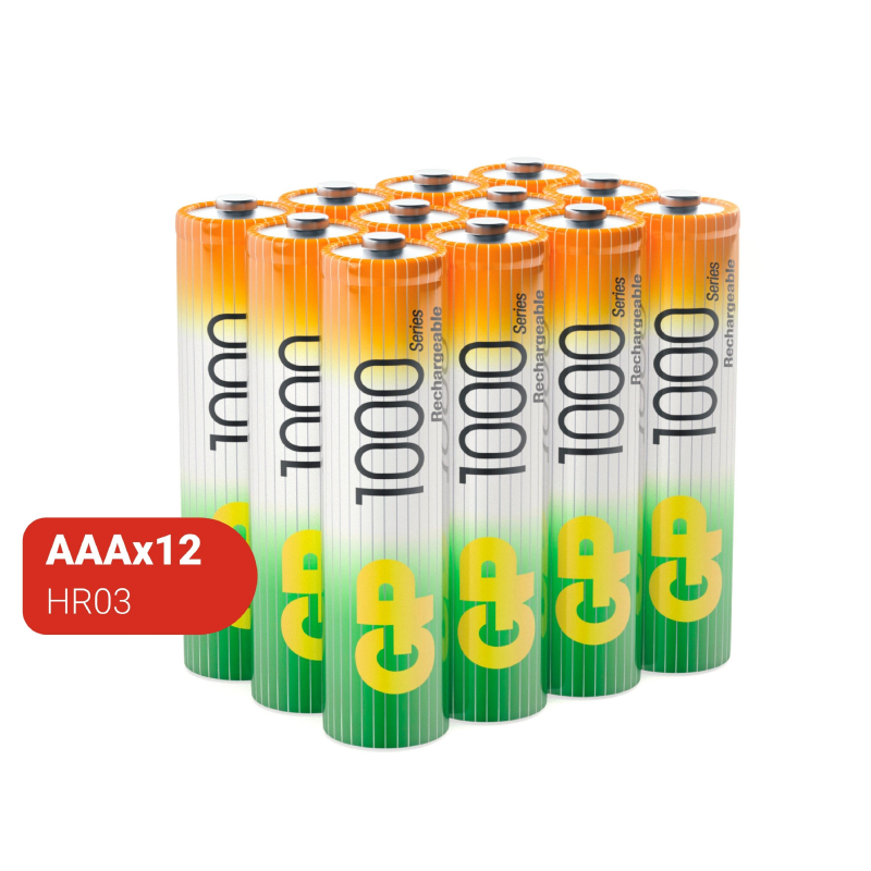 Аккумулятор GP GP100AAAHC-B12 ААА 1000 series (min 950mAh)12 шт 1654299