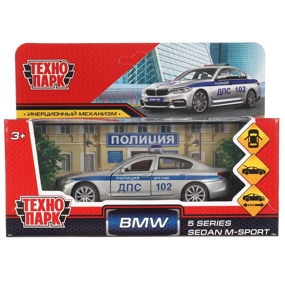 Машина металлическая Бмв 5-Er Седан M-Sport Полиция, 12 см. Технопарк 5ER-12POL-SR