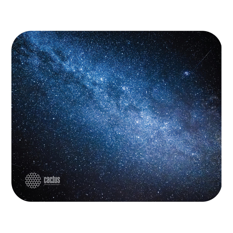 Коврик д/мыши Cactus CS-MP-P02M Milky Way Средний черный 300x250x2мм 1728415