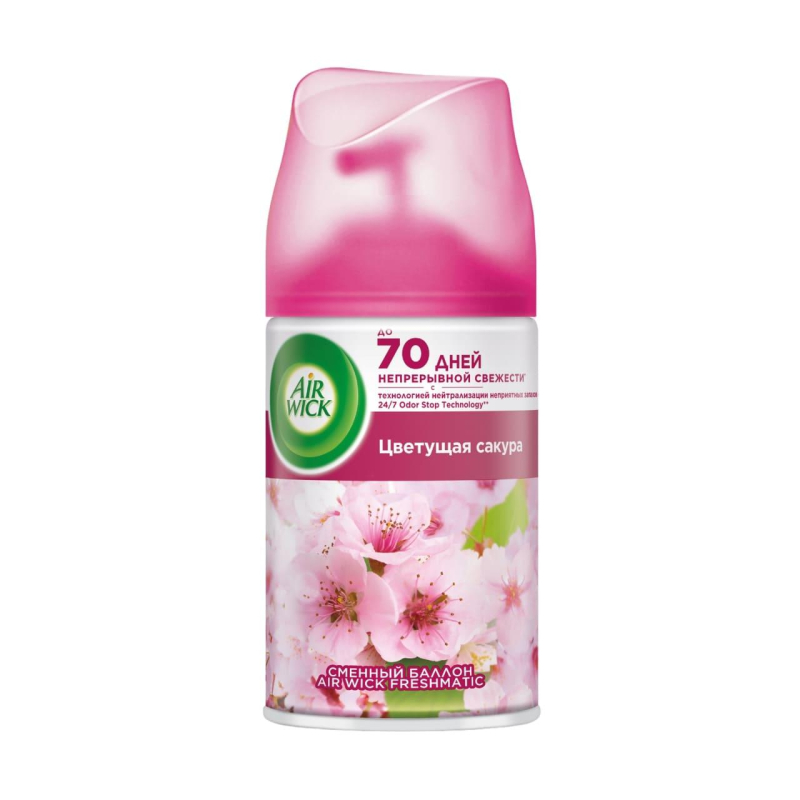 Баллон сменный для автоосвежителя Air Wick Pure Цветущая сакура, 250мл 1677233 44822