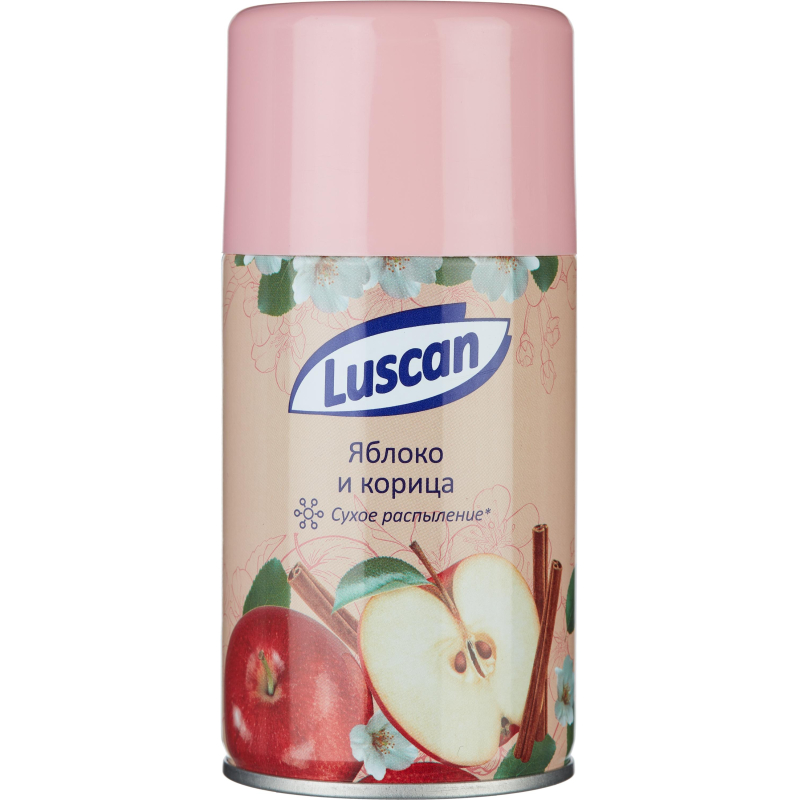 Баллон сменный для автоосвежителя Luscan 250мл Яблоко и корица сухое распыл 1564003