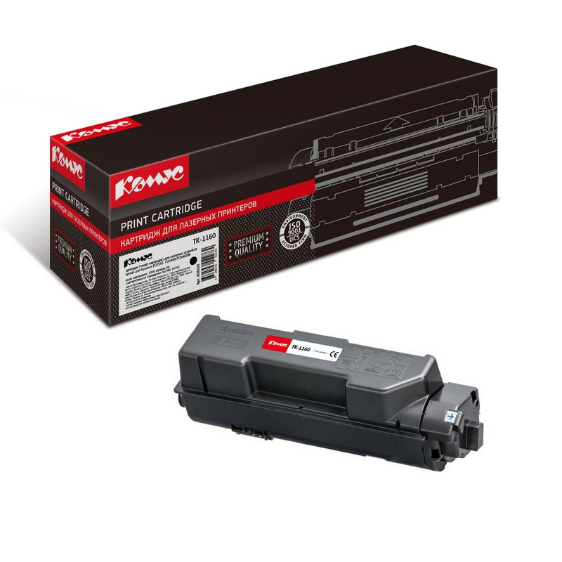 Картридж лазерный Комус TK-1160 чер. для Kyocera EcosysP2040dn/P2040dw 856103
