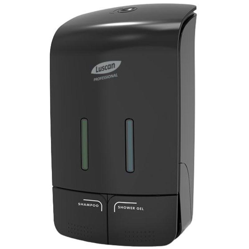 Дозатор для жидкого мыла Etalon 2x550мл черный 151052 Luscan PROFESSIONAL 1653729 PL-151052B