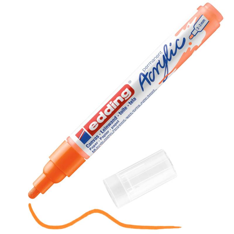 Маркер акриловый Edding 5100/066.кругл. 2-3 мм.Флюоресц.оранж/Neonorange 1327839