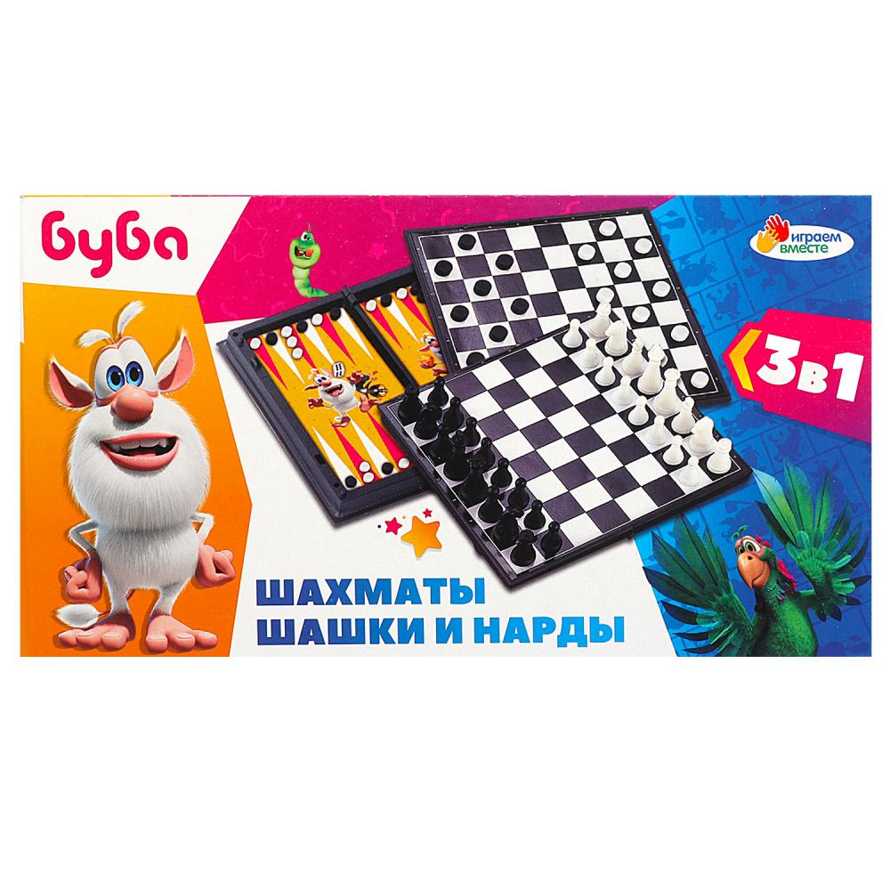 Шахматы магнитные Буба 3 в 1 (шахматы, шашки, нарды) Играем Вместе G049-H37025-R4