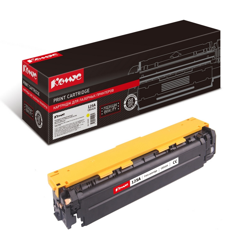 Картридж лазерный Комус 125A CB542A жел. для HP CP1210/CP1215 855800