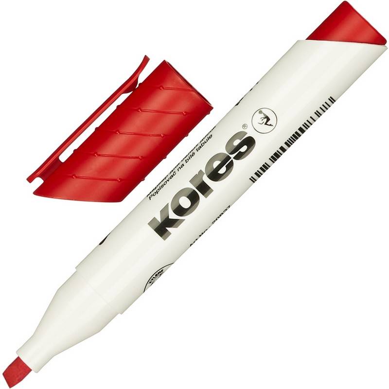 Маркер для досок Kores 20857 красный (толщина линии 3-5 мм) 867786