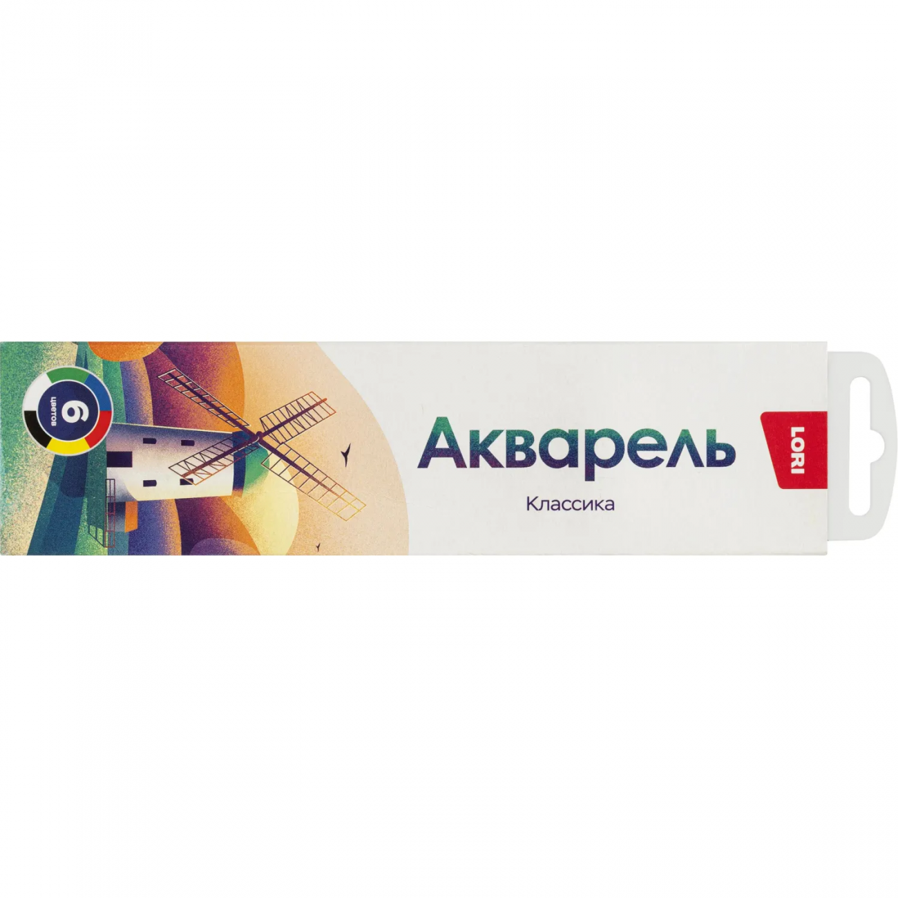 Краски акварельные 6 цветов, б/к Алк-001 набор Lori 2305785